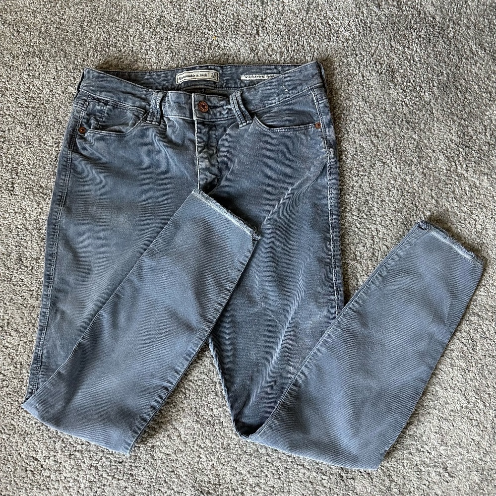 Abercrombie & Fitch Corduroy Mid Rise Super Skinny